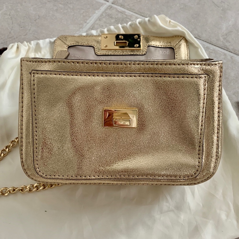 NEW CONDITION - MICHAEL KORS Shoulder/Crossbody Bag (Gold) - Picture 9 of 16